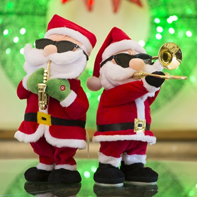 PELUCHE ANIMADO NAVIDEÑO SANTA CLAUS MÚSICO