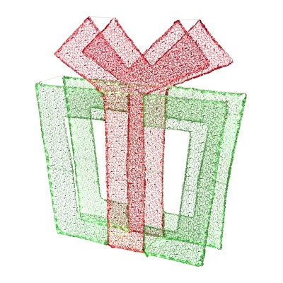 REGALO NAVIDEÑO VERDE ILUMINADO LED 1.24 M