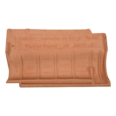 TEJA PORTUGUESA NARANJA DE 40.5 X 25 CM BARRO