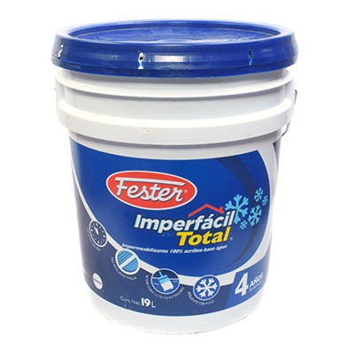 IMPERMEABILIZANTE FESTER IMPERFÁCIL TOTAL 4 AÑOS BLANCO 19L