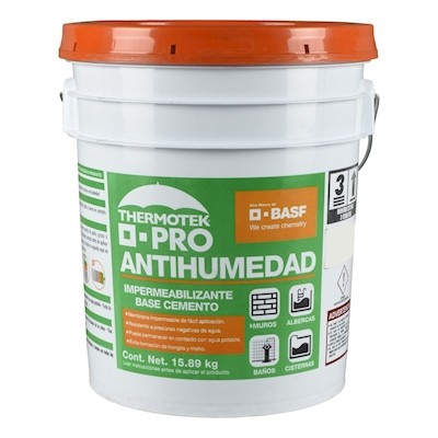 IMPERMEABILIZANTE BASE CEMENTO THERMOTEK ANTIHUMEDAD BLANCO DE 15.89 KG